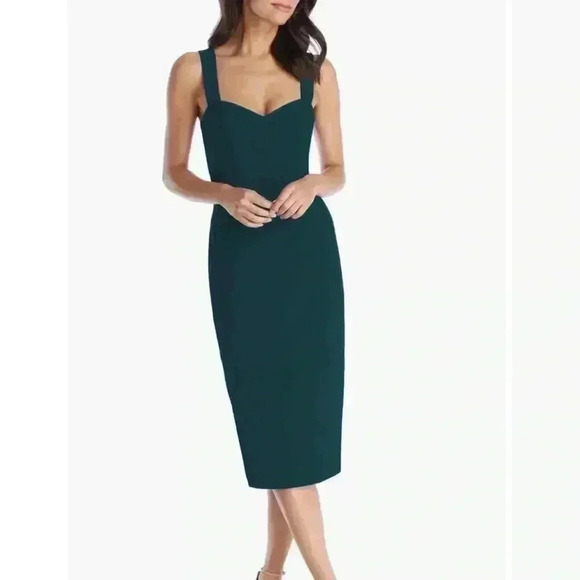 Dress The Population Nicole Sweetheart Neck Cocktail Dress In Pine
